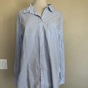Amazon Essentials Light Blue and White Striped Shirt